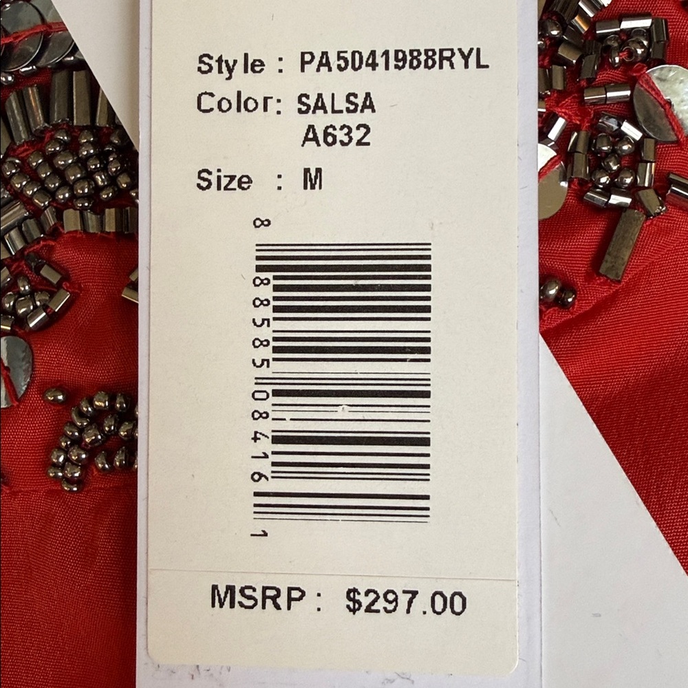 NWT Parker Red Sequined Sleeveless Blouse - Picture 3 of 4
